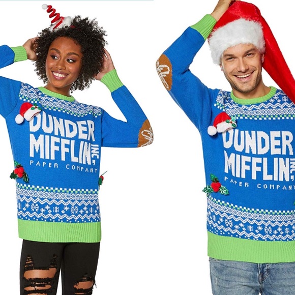 Dunder Mifflin Ugly Christmas Sweater Unisex - Picture 1 of 3